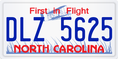 NC license plate DLZ5625