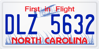 NC license plate DLZ5632