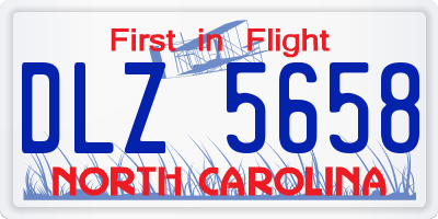 NC license plate DLZ5658