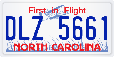NC license plate DLZ5661