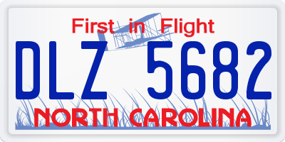 NC license plate DLZ5682
