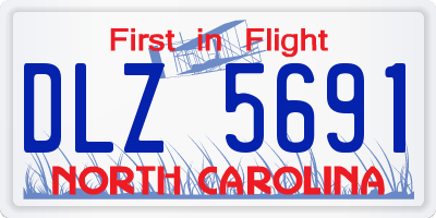 NC license plate DLZ5691
