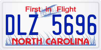 NC license plate DLZ5696