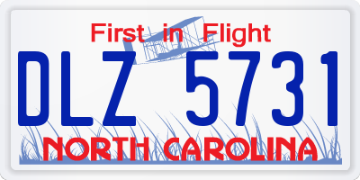 NC license plate DLZ5731
