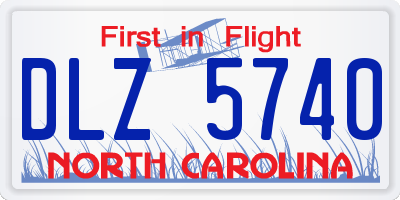 NC license plate DLZ5740