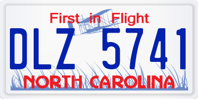 NC license plate DLZ5741