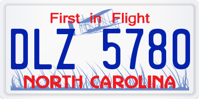 NC license plate DLZ5780