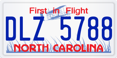 NC license plate DLZ5788