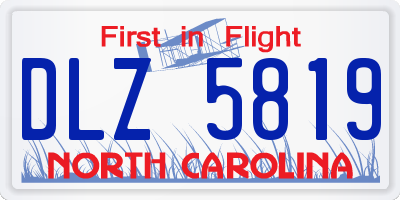NC license plate DLZ5819