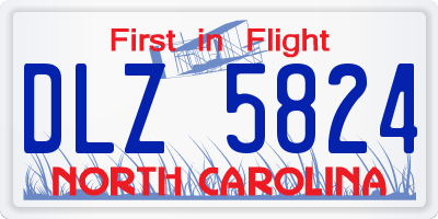 NC license plate DLZ5824