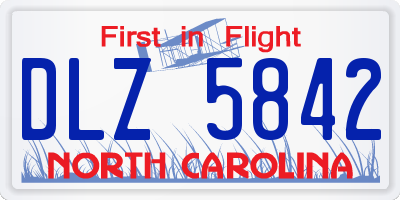 NC license plate DLZ5842