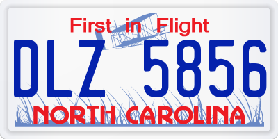 NC license plate DLZ5856