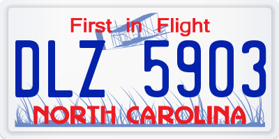 NC license plate DLZ5903