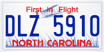 NC license plate DLZ5910