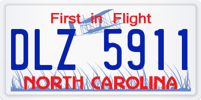 NC license plate DLZ5911