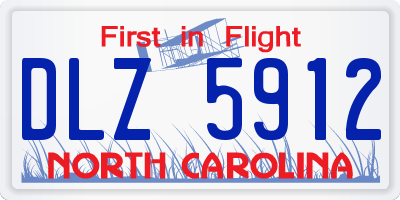 NC license plate DLZ5912