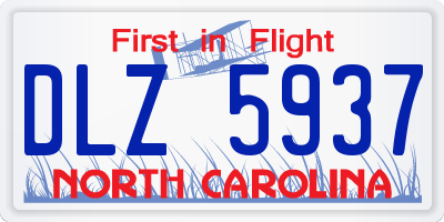 NC license plate DLZ5937