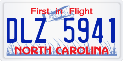 NC license plate DLZ5941