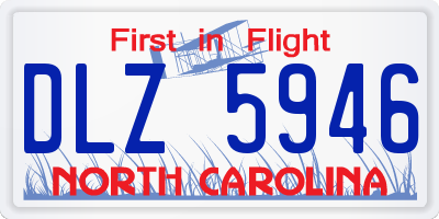 NC license plate DLZ5946