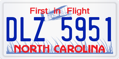 NC license plate DLZ5951