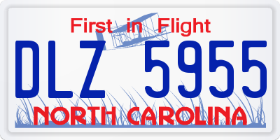 NC license plate DLZ5955