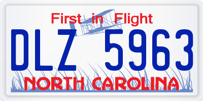 NC license plate DLZ5963