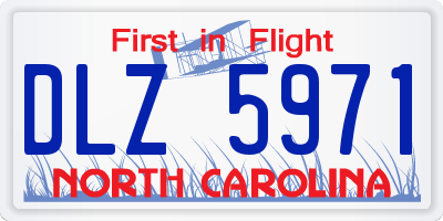 NC license plate DLZ5971