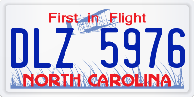 NC license plate DLZ5976