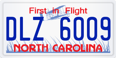 NC license plate DLZ6009