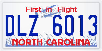 NC license plate DLZ6013