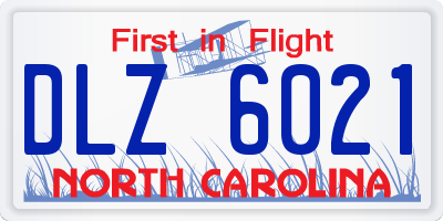NC license plate DLZ6021