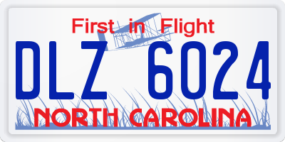 NC license plate DLZ6024