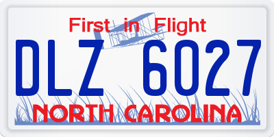 NC license plate DLZ6027
