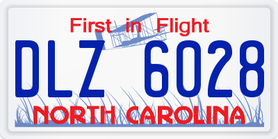 NC license plate DLZ6028