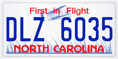NC license plate DLZ6035