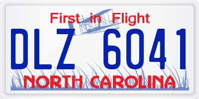 NC license plate DLZ6041