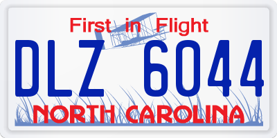 NC license plate DLZ6044