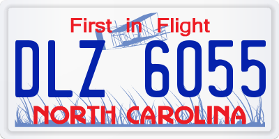 NC license plate DLZ6055