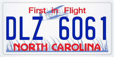 NC license plate DLZ6061