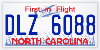 NC license plate DLZ6088