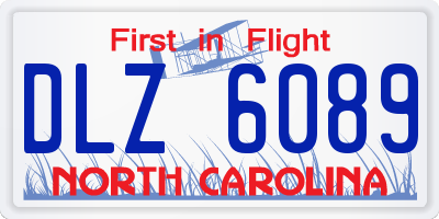 NC license plate DLZ6089