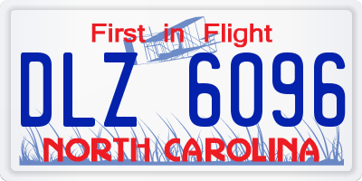 NC license plate DLZ6096
