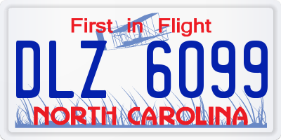 NC license plate DLZ6099