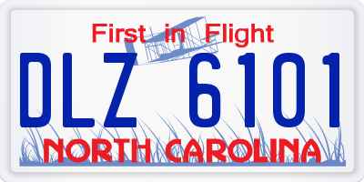 NC license plate DLZ6101