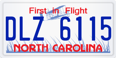 NC license plate DLZ6115