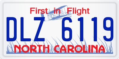 NC license plate DLZ6119