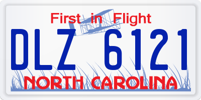 NC license plate DLZ6121