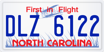 NC license plate DLZ6122