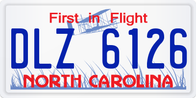 NC license plate DLZ6126