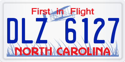 NC license plate DLZ6127